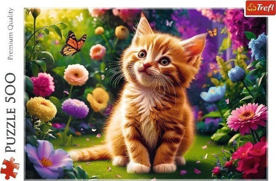Puzzle Trefl Cute Kitty, 500 pjesë, për të rritur dhe fëmijë