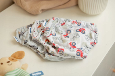 Mbathje trajnimi bebe për djem BabyOno, 11–16 kg, paketë 3 copë, me dizajn shumengjyrësh