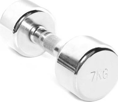 Hantel peshe 7 kg, metalik, me krom