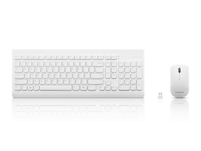 Set tastierë + maus Lenovo 510, wireless, 2.4Ghz, i bardhë