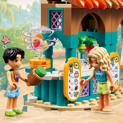 Сет за градење LEGO Friends Beach Smoothie Stand 42625, 213 делови, за деца 6+, повеќебоен