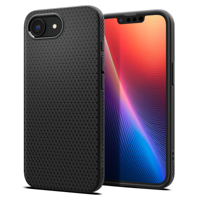 Mbrojtëse Spigen për iPhone 16, Liquid Air, e zezë