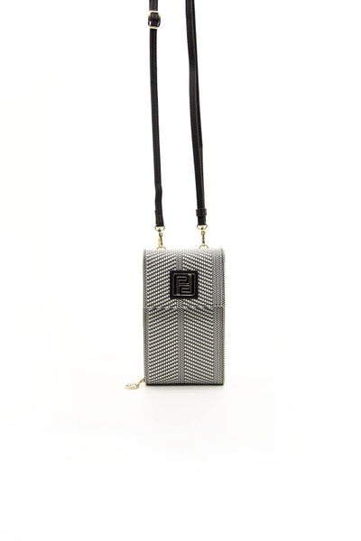 Çantë telefoni  Silver&Polo, e zezë/bardhë