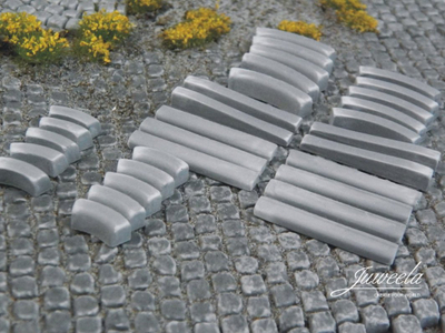 Aksesor modelimi Juweela Additional Curbs, 1 copë, për diorama, gri