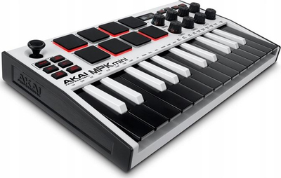Tastierë MIDI Akai MPK Mini MK3, 25 taste, USB, e bardhë