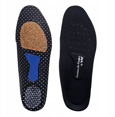 Taban anatomic VM Footwear, madhësia 48, jastëk xheli, i zi