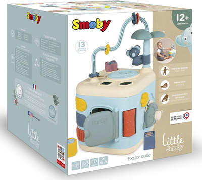Lodër edukative Smoby Motor and Sensory Activity Cube, kub aktiviteti, shumëfunksional, shumëngjyrësh