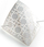 Brosh mbajtëse perde Bobix Holdback Broosh, 16.5 x 16.5 cm, metal i patinuar, bardhë me ari