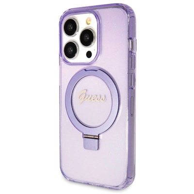 Mbrojtëse telefoni Guess GUHMP14XHRSGSU për iPhone 14 Pro Max, MagSafe, lejla me shkëlqim