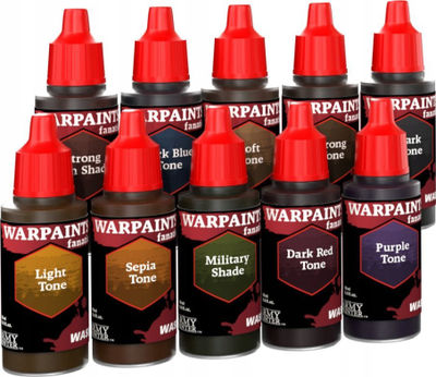 Set bojërash The Army Painter Warpaints Fanatic Washes WP8068, 10 ngjyra, për miniatura