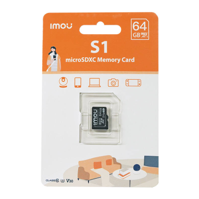 Kartë memorike microSDXC Imou S1, 64GB, Class 10 U1 V10, e zezë