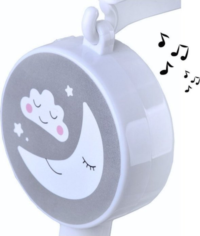 Karusel muzike për krevat Leantoys Wind Up, lodra pelushi, shumëngjyrësh