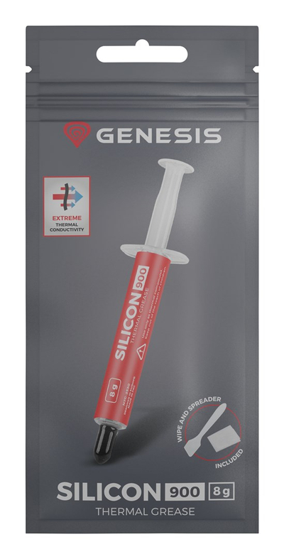 Pastë termike GENESIS Silicon 900, 12.8 W/mK, 8 g, e bardhë