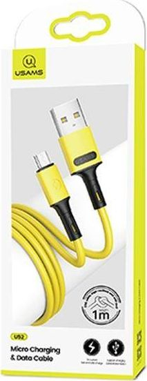 Kabllo Usams, USB-A - microUSB, 1 m, e verdhë