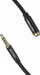 Kabllo audio zgjatëse Vention Cotton Braided, TRRS 3.5mm, 1m, e zezë