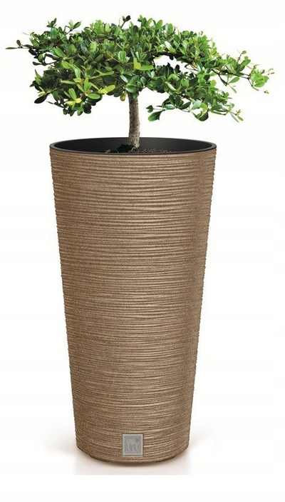 Vazo lulesh FURU SLIM ECO WOOD, 30cm, Naturo