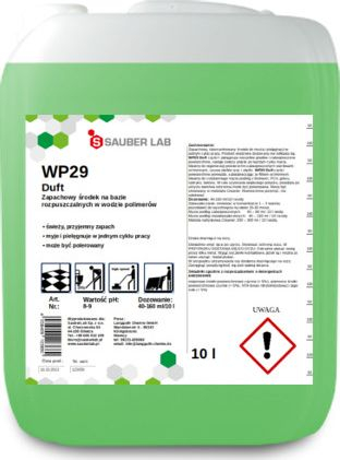 Pastrues dyshemesh Sauber Lab WP29 me aromë, 10L, jeshile