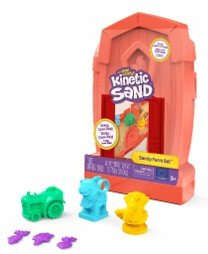 Set loje Spin Master Kinetic Sand Sandy Farm, rërë kinetike, temë fermë, shumëngjyrësh