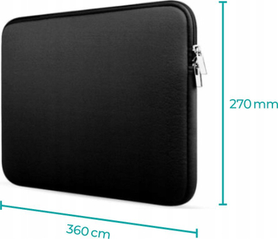 Hulsi laptopi MISURA Protective Case, 11.6", mbyllje me zinxhir, e zezë