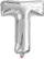 Balon Litera "T" 45.5cm srebrny (MZAB0123)