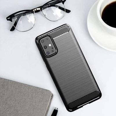 Këllëf telefoni Carbon Lux për Huawei Honor 30, TPU i butë, kundër rrëshqitjes, i zi