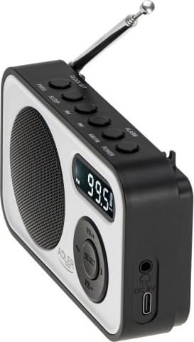 Radio portative Adler AD 1906, FM AM, LCD, e zezë