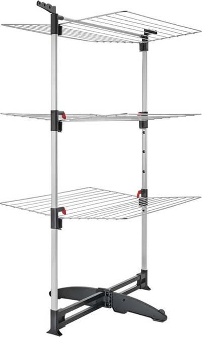 Tharëse rrobash Metaltex Ciclone Vario, 40m, me 3 nivele, argjendt e zezë