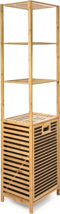 Kosh rrobash G21 Laundry Basket, 30L, me 4 rafte, bambu natyrale