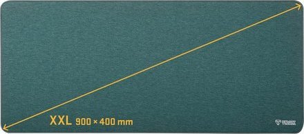 Mousepad për maus dhe tastierë YENKEE YPM 9040GN Office, madhësi XXL, i zi 2