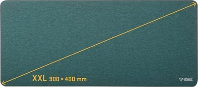 Mousepad për maus edhe tastierë YENKEE YPM 9040GN Office, madhësi XXL, i zi