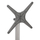 Bazë tavoline HM Folding Aluminum hm459.03, 69x69x73-92 cm, kryq 48x48 cm, krom
