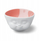 Pjatë e thellë FIFTYEIGHT Munching Face 16 oz, porcelan, me brendësi ngjyrë pjeshke, e bardhë