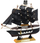 Model dekorativ anije piratësh Collectible, 16x15cm, dru, e zezë