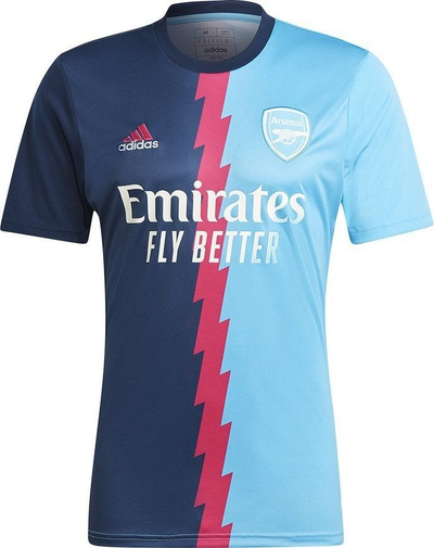 Fanellë futbolli adidas Arsenal FC Pre Match JSY M HT4451, poliestër AEROREADY, për meshkuj, blu navy