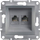 Prizë kompjuterike Schneider Electric Asfora EPH4800162, 2 x RJ45 Cat 6 UTP, pa kornizë, steel