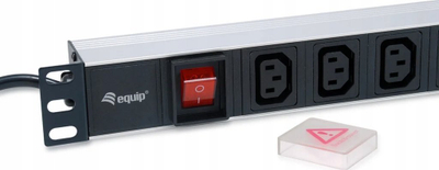 Njësi shpërndarëse energjie Equip 333310, 8 porta C13, 1U, alumini