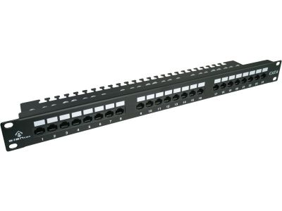 Patch panel Alantec PK001, UTP Cat 6, 24 porta RJ45, 1U
