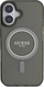 Kllëf telefoni Guess IML Glitter Circle MagSafe për iPhone 16 Plus 6.7", TPU PC, i zi