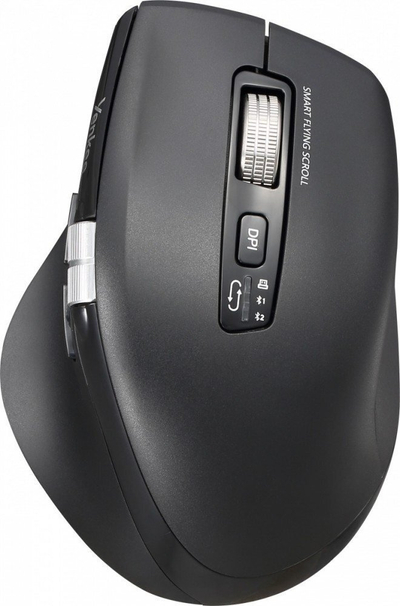 Maus pa tela Yenkee Spin YMS 2095B, Bluetooth dhe USB, rikarikues, i zi