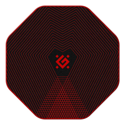 Tapet mbrojtës për karrige gaming Defender TEKTA, tekstil, bazë gome kundër rrëshqitjes, i zi me të kuqe