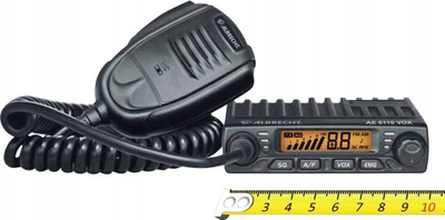 Radio CB për veturë Albrecht AE 6110 VOX, 400 kanale, 8W, e zezë
