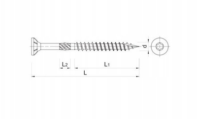 Vida strukturore për dru 6x140 mm, Torx, 50 copa