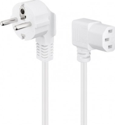 Kabllo rryme Wentronic 96043, CEE7/7 Schuko në C13, 1 m, e bardhë
