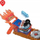 Set loje Hot Wheels Monster Trucks 5 Alarm Rescue, Color Shifters, me 1 monster truck dhe 2 makina, shumëngjyrësh