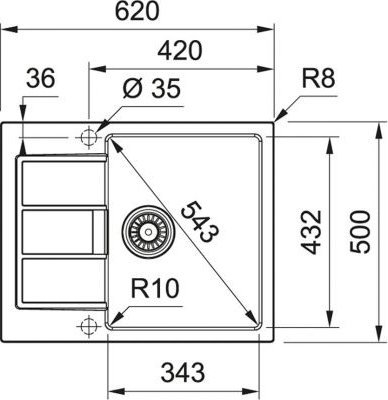 Lavaman kuzhine Franke SID 611-62, Tectonite, 62 cm, gri gur