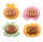Set lodrash antistres Midex Happy Capybara, squishy, 4 copë, shumëngjyrëshe