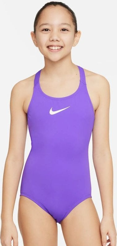 Rrobë banje për goca Nike Essential Jr NESSB711 620, poliestër, njëpjesëshe, e kuqe