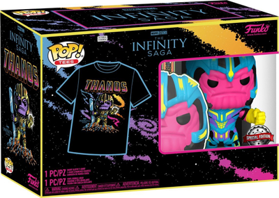 Set figurine dhe bluzë Funko Marvel POP Thanos BKLT, madhësia L, shumëngjyrëshe
