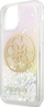 Kapak telefoni Guess Liquid Glitter Circle Logo për iPhone 11 Pro, PC + TPU, argjend