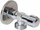 Valvul këndore sanitare Mushroom, me rozetë, 1/2" 3/4", krom